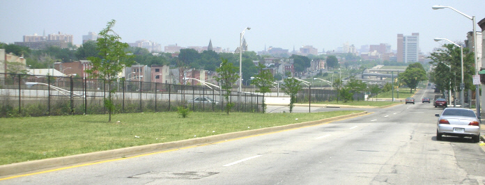 Photo of FM Gash looking east from Fulton Street